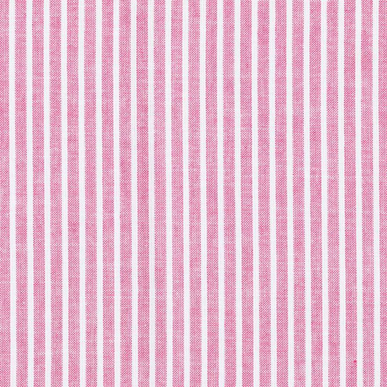 Bomulds-hør-miks striber på langs – pink/hvid,  image number 1