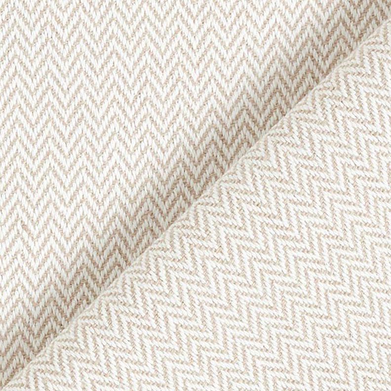 Dekorationsstof Jacquard subtil chevron – mørkebeige,  image number 3