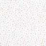 Dekorationsstof Bomuldssatin farverige små prikker – hvid,  thumbnail number 1