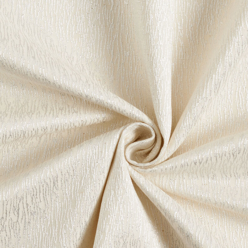 beklædningsjacquard glitrende slangemønster – hvid/sølv,  image number 4