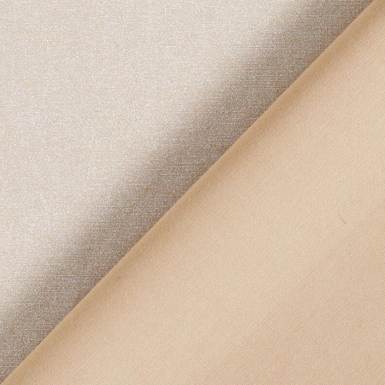 Buksestof stretch glimmer – gold metallic/beige,  image number 3