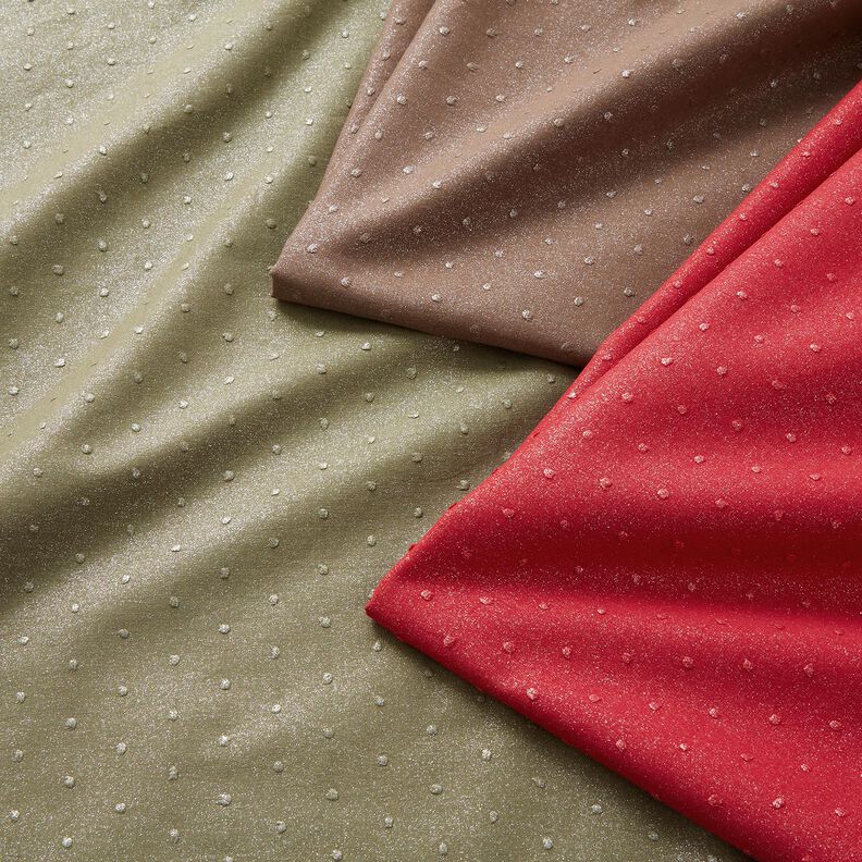 Bomuldsbatist dobby glimmer – kaki,  image number 5