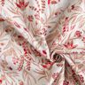 Musselin/Dobbelt-Crincle stof folkloristiske blomster – natur/rød,  thumbnail number 3