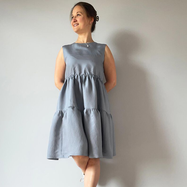 Viskose-mix Stråleglans – dueblå,  image number 6