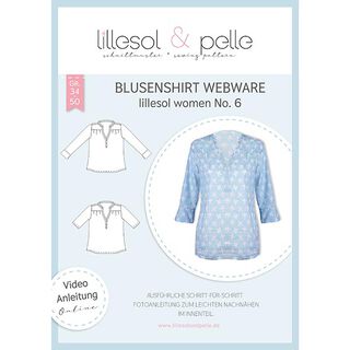 Bluse-T-shirt, vævet stof, Lillesol & Pelle No. 6 | 34 - 50, 