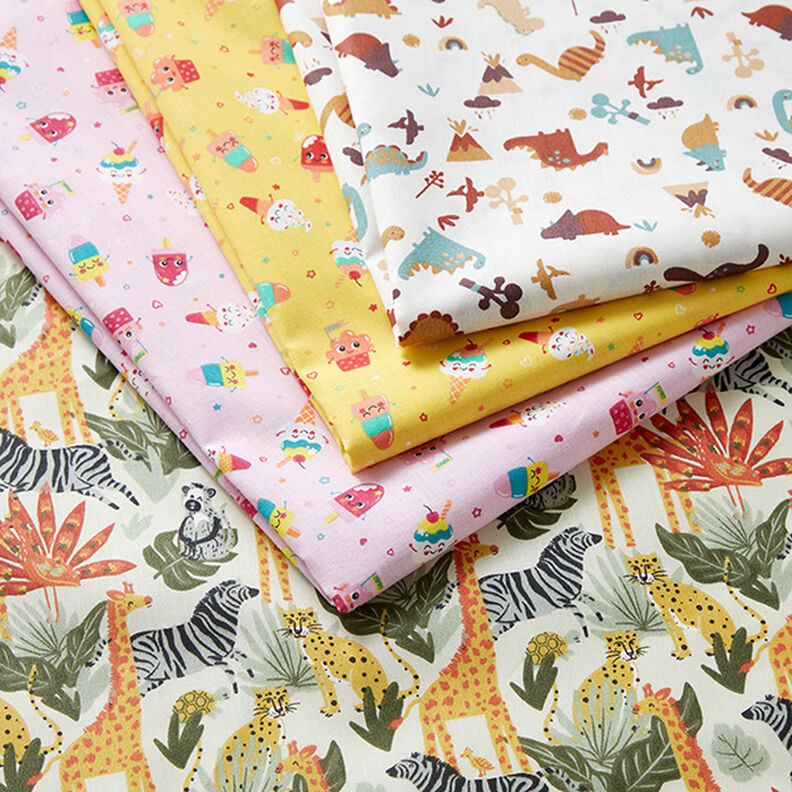 Bomuldsstof Cretonne Iskage – rosa,  image number 5