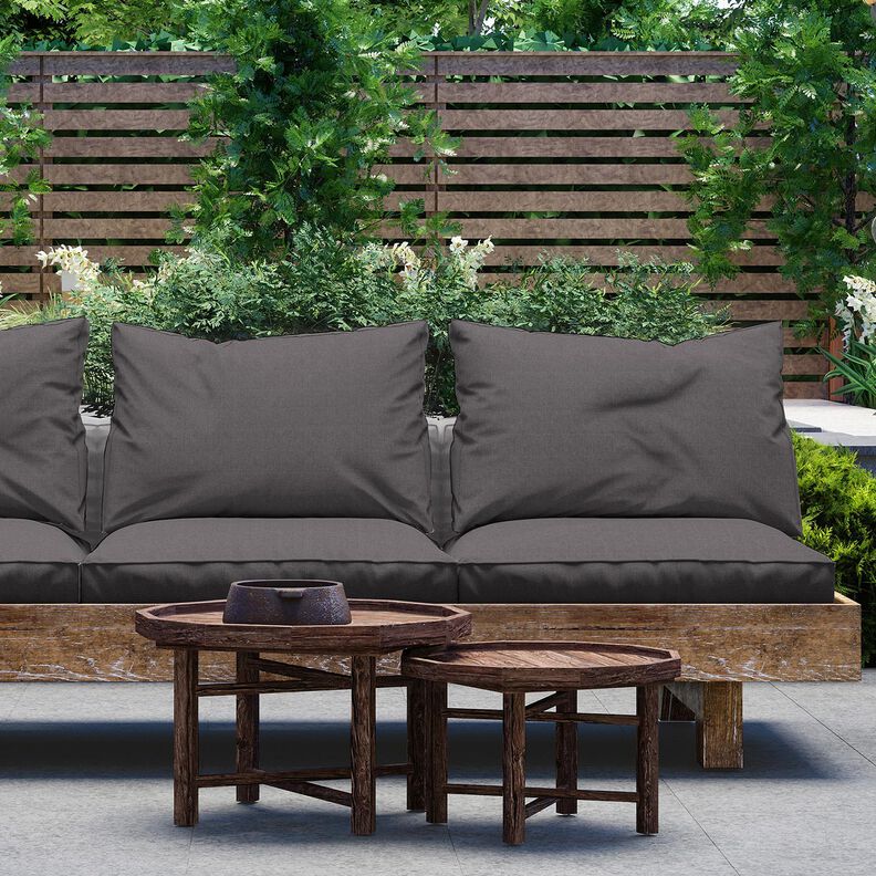 Outdoor stof Canvas Ensfarvet – antracit,  image number 5