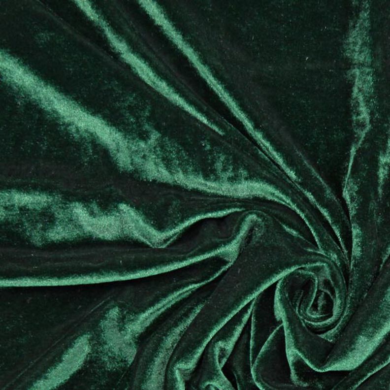 Stretch Velour mørkegrøn,  image number 1