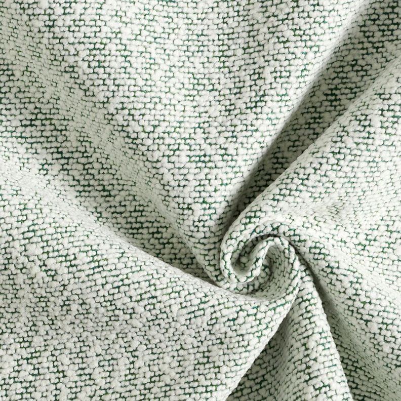 Outdoor stof fin bouclé – grøn/uldhvid,  image number 1