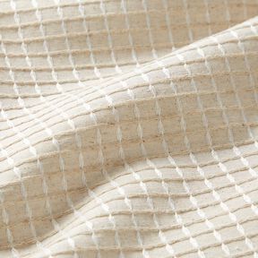 Dekorationsstof Jacquard ternet struktur &ndash; natur, 
