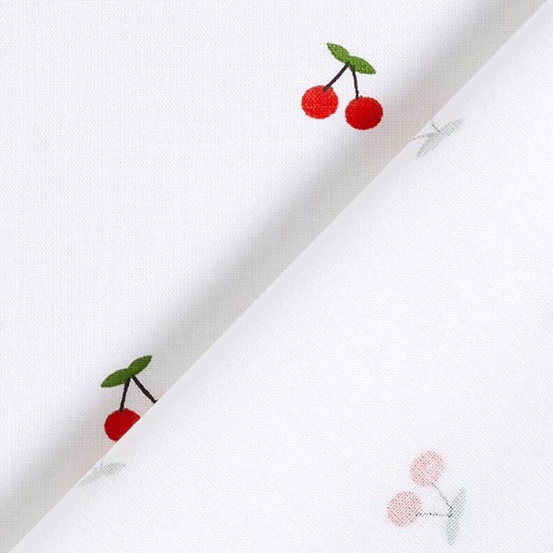 Bomuldspoplin kirsebær – hvid,  image number 4