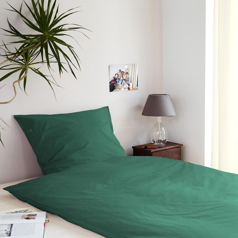 Bomuldssatin Ensfarvet – blågran,  image number 7