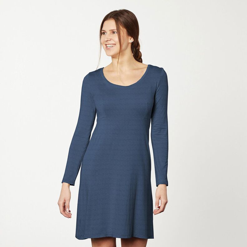 Bomuldsjersey Medium ensfarvet – havblå,  image number 7