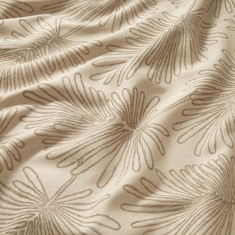 Dekorationsstof Jacquard bladkonturer – natur,  image number 2
