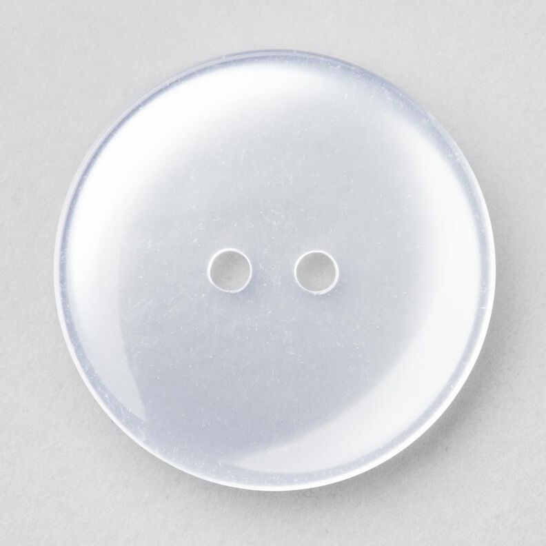 2-hulsknap blank [Ø 25 mm] – hvid,  image number 1