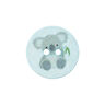 Polyesterknap 2-huls Recycling Koala [Ø18 mm] – babyblue,  thumbnail number 1
