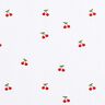 Bomuldspoplin kirsebær – hvid,  thumbnail number 1