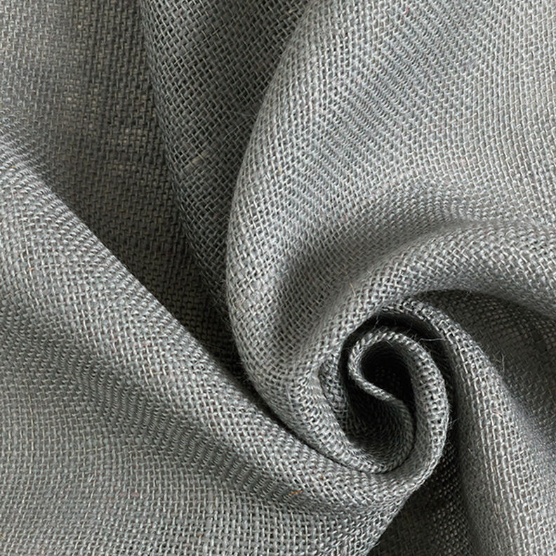 Dekorationsstof Jute Ensfarvet 150 cm – grå,  image number 1