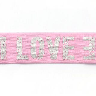 Elastik Love [ 4,7 cm ] – rosa/sølv, 