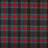 Frakkestof blanding af ny uld skotskternet – sort/rød,  thumbnail number 1