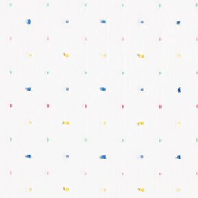 Poplin farverig konfetti – hvid, 