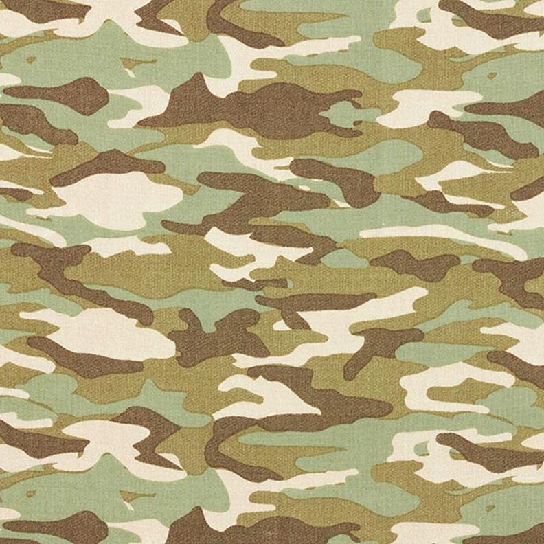 Poplin camouflage – lys kaki,  image number 1