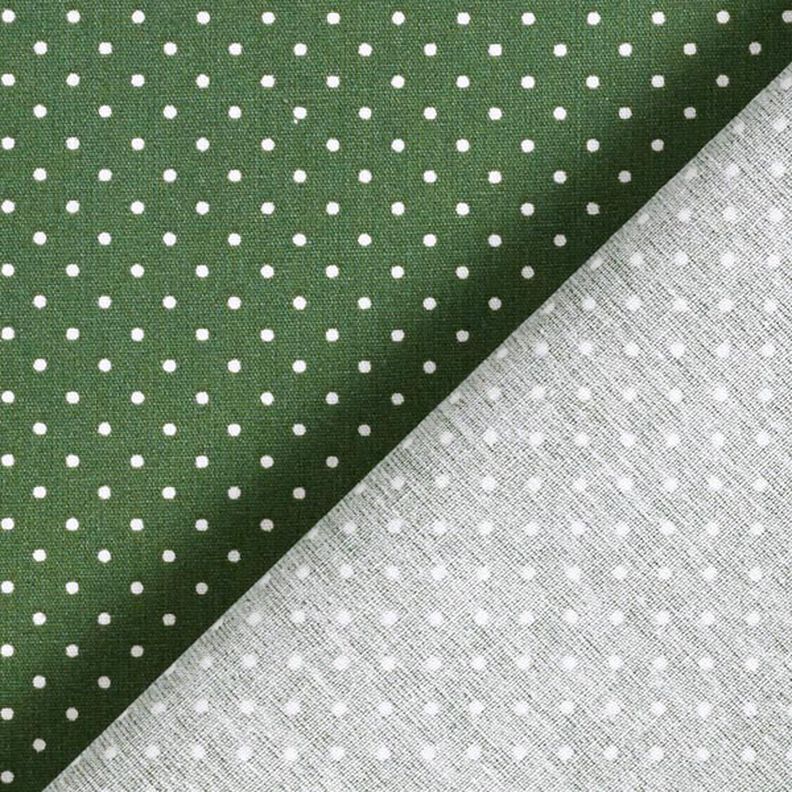 Bomuldspoplin små prikker – mørkegrøn/hvid,  image number 6