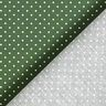 Bomuldspoplin små prikker – mørkegrøn/hvid,  thumbnail number 6