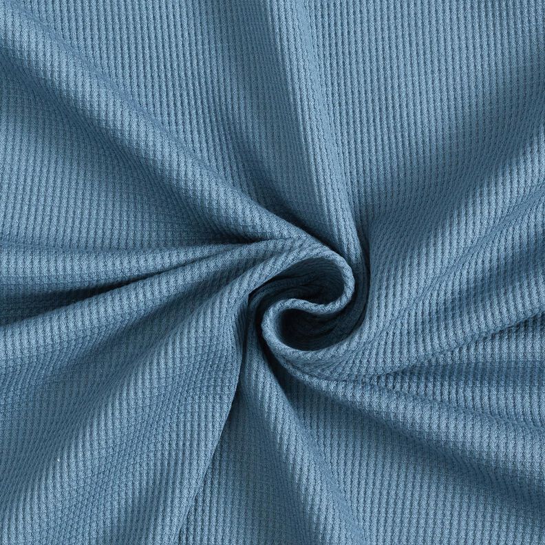 Vaflet jersey Ensfarvet – jeansblå,  image number 1