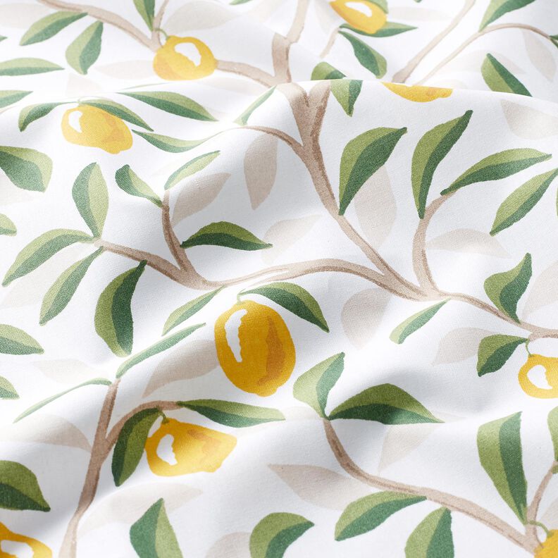 Imprægneret voksdug malede citroner – hvid/Citrongul,  image number 3