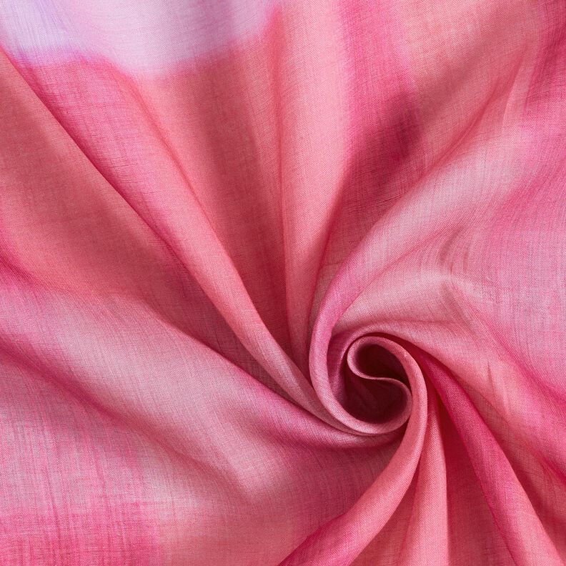 Ramie chiffon batik-tern – intens pink,  image number 4