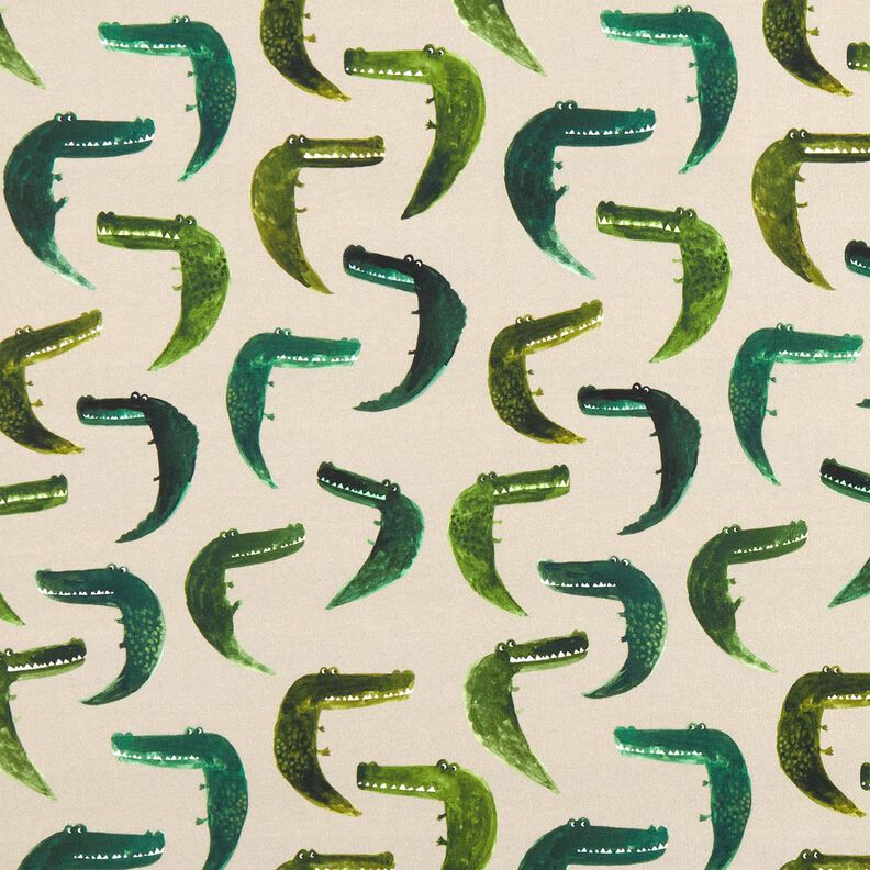 French Terry Sommersweat fr&aelig;k krokodille Digitaltryk &ndash; anemone,  image number 1