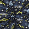 Bomuldspoplin monster lastbiler | Poppy Fabrics – marineblå,  thumbnail number 3