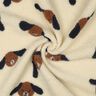 Teddyplys hundehoveder | Poppy Fabrics – lysebeige/sortbrun,  thumbnail number 3