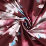 Bomuldsjersey udviskede blomster digitaltryk &ndash; merlot/bl&aring;,  thumbnail number 3