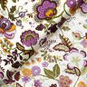 Bomuldspoplin Paisley-blomster – elfenben/rødlilla,  thumbnail number 4