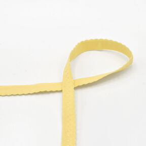 Elastisk kantbånd med blonder [20 mm] – gul, 