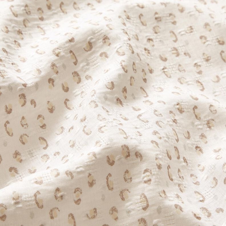 Fin bomuldsbatist ajoure dobby leopardprint – hvid/anemone,  image number 2