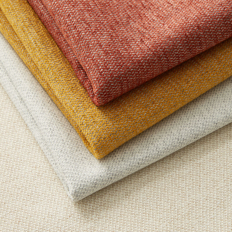 Polsterstof Chenille Melange – karrygul/sølvgrå,  image number 4