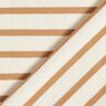 Bomuldsjersey smalle og brede striber – creme/kanel,  thumbnail number 4
