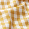Bomuldsstof Vichy tern 1 cm – sennep/hvid,  thumbnail number 2