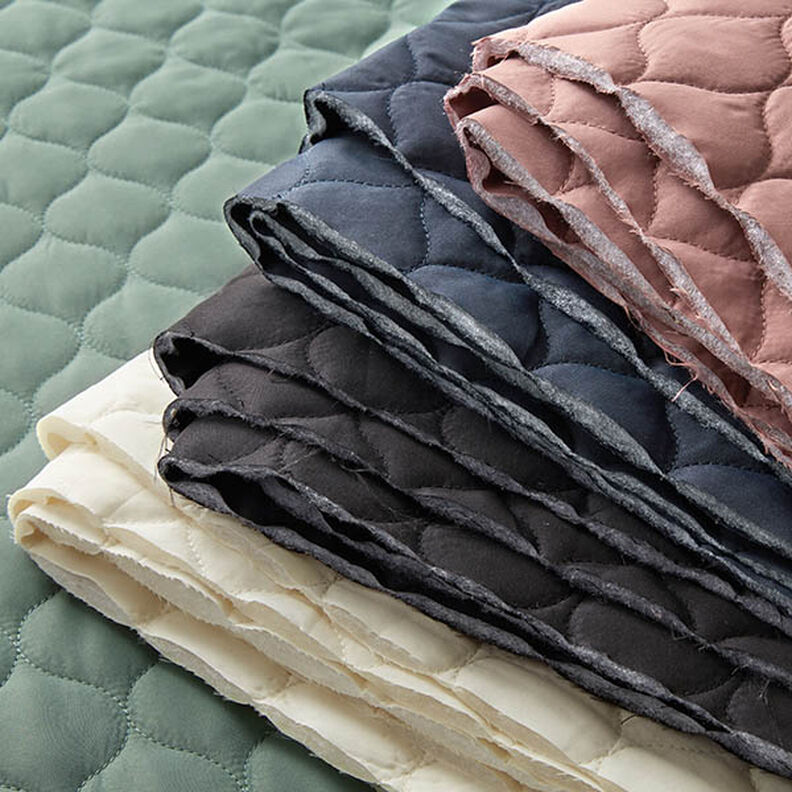 Quiltstof cirkelmønster – marineblå,  image number 5