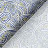 Skjortestof overlappende paisley – indigo/olivengrøn,  thumbnail number 4