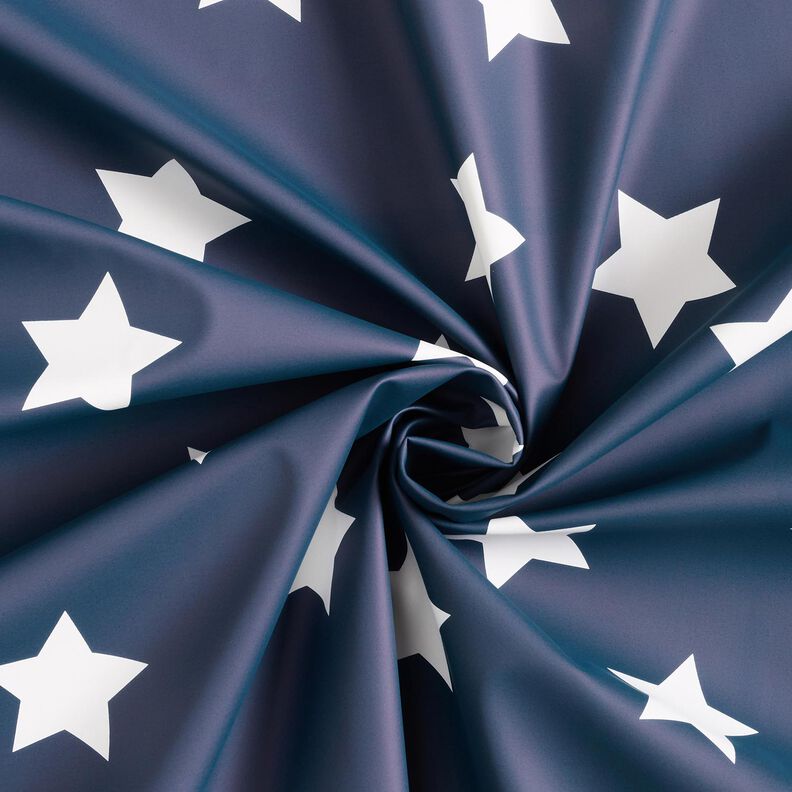 Stof til regnjakker stjerner – marineblå,  image number 4