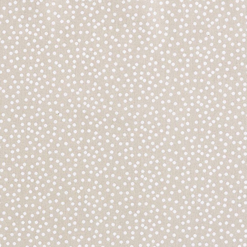 Bomuldsstof Cretonne uregelmæssige prikker – sand,  image number 1