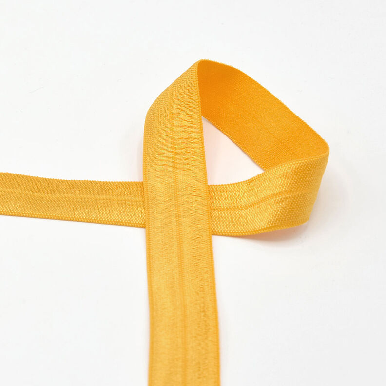 Elastisk kantb&aring;nd (skr&aring;b&aring;nd) blank [20 mm] &ndash; guld,  image number 1