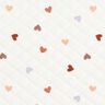 Doubleface Jersey farverige hjerter &ndash; elfenben,  thumbnail number 1