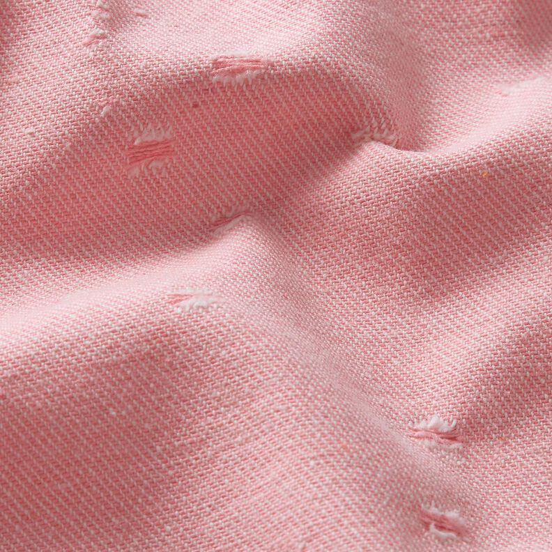 Denim-bomuldsblanding i ødelagt look – rosa,  image number 2