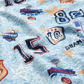 Alpefleece Collagejakke – lyseblå/grå, 