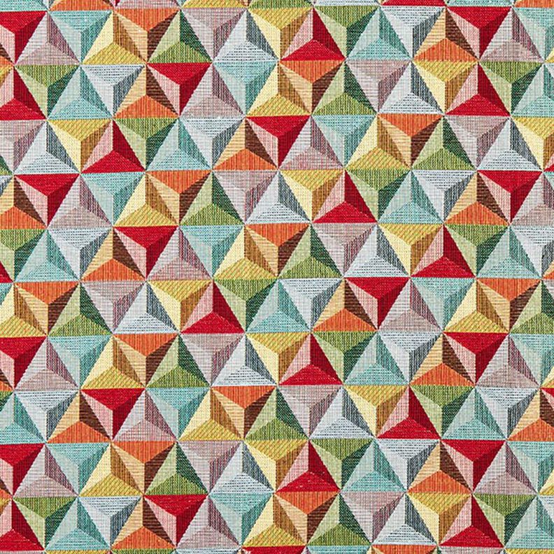 Dekorationsstof Gobelin prisma – karminrød/lyseblå,  image number 1